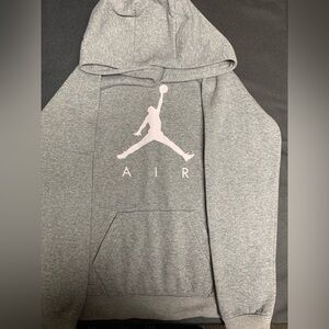Jordan Gray Hoodie with White Logo